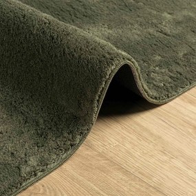 vidaXL Χαλί HUARTE Δασικό Πράσινο 80 x 750 cm 100% Πολυεστέρας