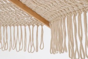 Ομπρέλα Κήπου Macrame Ξύλο Μπεζ 250*250*254εκ. - Μπεζ