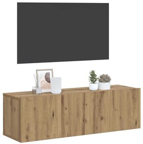vidaXL Επίτοιχο ντουλάπι τηλεόρασης Artisan Oak 80x30x30 cm