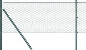 vidaXL Φράχτης Εξαγώνου Πράσινο 0,8 x 10 m PVC