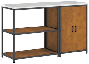 vidaXL Σετ Αποθήκευσης Κουζίνας 2 pcs Σκ rusty 150 x 50 x 92 εκ.