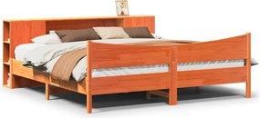 vidaXL Σκελετός Κρεβ. Χωρίς Στρώμα Καφέ Κεριού 200x200 εκ Μασίφ Πεύκο