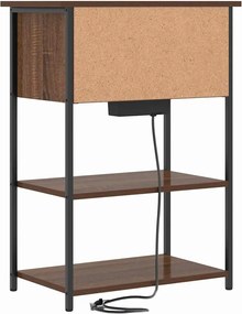vidaXL Κομοδίνο Καφέ δρυς 55 x 31 x 76 εκ Επεξεργασμένο ξύλο