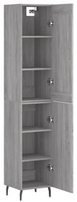 vidaXL Μπουφές Sonoma Γκρι 34,5 x 34 x 180 εκ. από Επεξεργασμένο Ξύλο