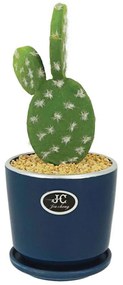 Τεχνητός Κάκτος Σε Κασπώ 00-00-81766 BLUE Φ11x24cm Multi-Blue Marhome Ceramic,Plastic