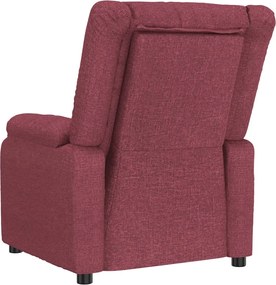 vidaXL Πολυθρόνα Μασάζ Μπορντό Υφασμάτινη