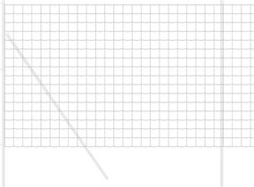 vidaXL Φράχτης Εuro Γκρι 1,6 x 10 m Σίδηρος με επικάλυψη PVC