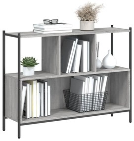 vidaXL Βιβλιοθήκη Γκρι Sonoma 102x28x77,5 εκ. από Επεξεργασμένο Ξύλο