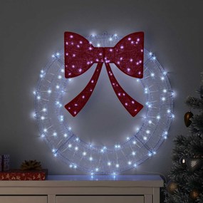 vidaXL Στεφάνι με 60 LED Ψυχρό λευκό 76 x 76 x 8,5 εκ Ακρυλικό