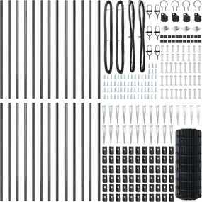 vidaXL Ευρωπαϊκός Φράκτης με Ακίδες 50 x 0,6 μ PVC-Επικαλυμμένο Ατσάλι