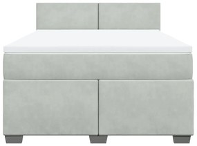 ΚΡΕΒΑΤΙ BOXSPRING ΜΕ ΣΤΡΩΜΑ ΑΝΟΙΧΤΟ ΓΚΡΙ 160X200 ΕΚ. ΒΕΛΟΥΔΙΝΟ 3288648