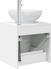vidaXL Επιτοίχια Λεκάνη Έπιπλο Λευκό 49,5 x 44,5 x 66,5 εκ.