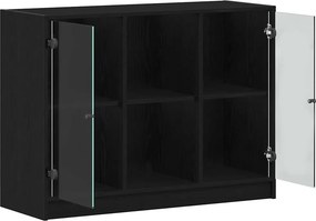 vidaXL Πλαϊνό γραφείο Μαύρη Οξυά 100 x 37 x 75.5 εκ