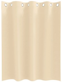 vidaXL Κουρτίνες με κουρτίνες 2 pcs Κρεμ 140 x 140 cm Πολυεστέρας