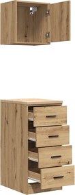 vidaXL ντουλάπια γκαράζ 2 τεμ. Artisan Δρυς από Επεξεργασμένο Ξύλο
