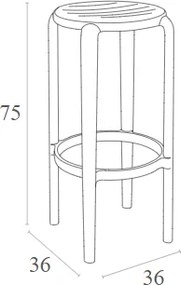 TOM 75εκ. ΣΚΑΜΠΟ OLIVE GREEN ΠΟΛ/ΝΙΟΥ