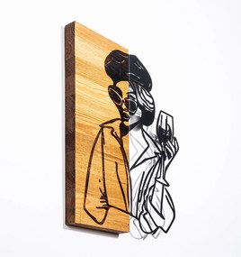 Decorative Wooden Wall Accessory Woman 2 Black
Light Walnut