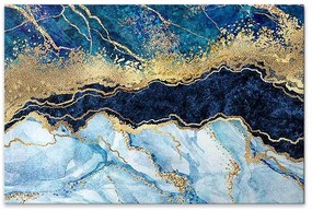 Megapap Πίνακας Σε Καμβά "Deep Blue" Ψηφιακής Εκτύπωσης 125x80x3εκ.