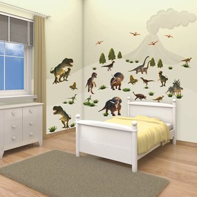 Παιδικά αυτοκόλλητα τοίχου Walltastic Dinosaur Land Decor Kit (51 Room Stickers)