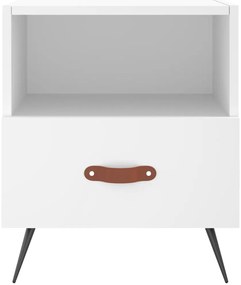 vidaXL Κομοδίνο Λευκό 40 x 35 x 47,5 εκ. από Επεξεργασμένο Ξύλο