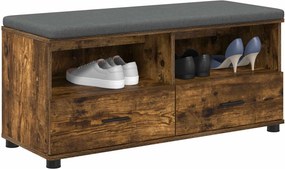 vidaXL Παγκάκι Χαλωρίου Καπνιστή Δρυς 100 x 38 x 46 εκ