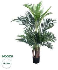 GloboStar® Artificial Garden ARECA PALM TREE 20010 Τεχνητό Διακοσμητικό Φυτό Φοινικόδεντρο Αρέκα Υ120cm