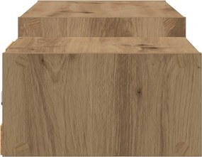 vidaXL Κρεμαστός θρανίο τηλεόρασης Επιτοίχιο Artisan Δρυς