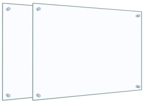 vidaXL Πλάτες Κουζίνας 2 τεμ. Διαφανής 70 x 50 εκ. από Ψημένο Γυαλί