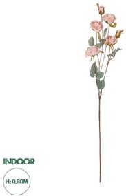 Artificial Garden PINK ROSE BRANCH 21142 Τεχνητό Διακοσμητικό Κλαδί Τριαντάφυλλα Ροζ Y80cm Globostar-21142-Ροζ 21142