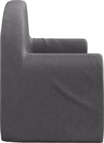 vidaXL Καναπές Παιδικός Διθέσιος Ανθρακί από Μαλακό Βελουτέ Ύφασμα