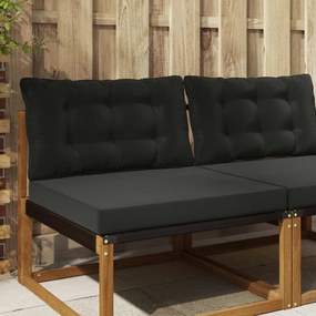 vidaXL Μαξιλάρι Καναπέ Εξωτερικού Χώρου 2 pcs Μαύρο Πολυεστέρας