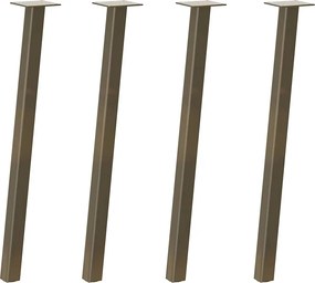 vidaXL Πόδια Κονσόλας 4 τεμ. από Φυσικό Ατσάλι 72 εκ. Ατσάλι