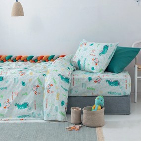Σεντόνια Μονά (Σετ) Palamaiki Fashion My Kingdom MK766 Βεραμάν ΧΩΡΙΣ ΛΑΣΤΙΧΟ 170x260
