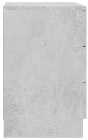 Κομοδίνο Γκρι του Σκυροδέματος 38 x 35 x 56 εκ. από Μοριοσανίδα - Γκρι