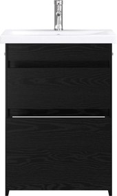 vidaXL Σετ Επίπλων Μπάνιου Μαύρη Δρυς 61 x 40 x 84,5 εκ