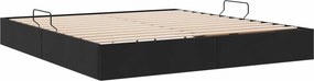 vidaXL Κρεβάτι Οθωμανικού Τύπου Μαύρο 180 x 200 cm Βελούδο