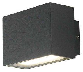 Φωτιστικό Τοίχου - Απλίκα Agera LED-W-AGERA-90 2x3W Led 9x6,5x6,5cm Black Intec