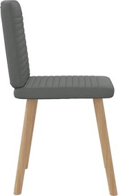 vidaXL Καρέκλες Τραπεζαρίας 4 τεμ Σκούρο Γκρι Υφασμάτινες