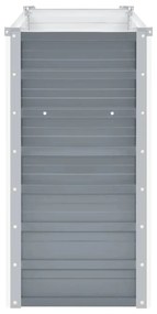 vidaXL Ζαρντινιέρα Υπερυψωμένη Γκρι 100x40x77 εκ. Γαλβανισμ. Χάλυβας