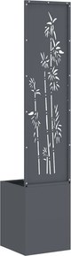 vidaXL Οθόνη Ιδιωτικότητας Κήπου Floral Ανθρακί 32 x 140 εκ.