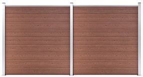 vidaXL Πάνελ Περίφραξης Καφέ 353 x 186 εκ. από WPC