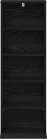 vidaXL Ντουλάπα CD Μαύρη Δρυς 33 x 23,5 x 97,5 εκ. Επεξεργασμένο Ξύλο