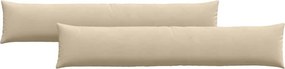 vidaXL Μαξιλάρι Καναπέ 2 pcs Κρεμ 200 x 40 εκ. ύφασμα