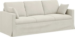 vidaXL Καναπές Κρεμ 198 x 78 x 80 εκ Βελούδο