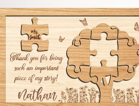 Σετ των 2 Intra απο ξύλο plywood 3mm-4mm πάχος – Αρχείο κοπής λέιζερ Gift Teacher Δίασταση 20x20 cm INTRAFABR-99207138