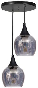 Φωτιστικό Οροφής 534LUN6164 Φ25x80cm 2xE27 40W Fume-Black Opviq