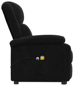 vidaXL Πολυθρόνα Μασάζ με Ανύψωση Μαύρη Βελούδινη