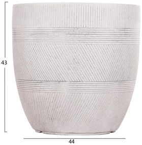 Σετ 4τεμ. Γλάστρες Στρόγγυλες GARDENER C4719 Fiberclay - Χρώμα Cement Φ44x43Υ εκ. 44x44x43 εκ.