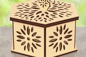 Σετ των 2 Intra απο ξύλο plywood 3mm-4mm πάχος – Ξύλινο κουτί αποθήκευσης | Κουτί δώρου Δίασταση 20x20 cm INTRAFABR-122679964