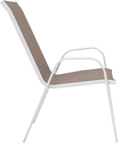 Τραπεζαρία Vergo-Calan pakoworld λευκό μέταλλο Φ60x70εκ